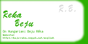 reka beju business card